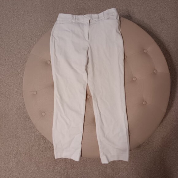 Women's Newport Talbots petite perfect crop pants / white size 6p - Picture 1 of 3